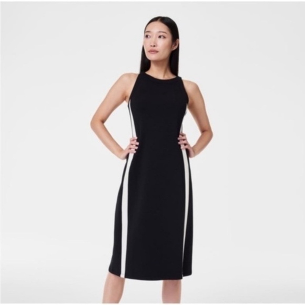 SPANX AirEssentials Side Stripe Tank Midi Dress